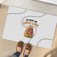 Halloween Ready For Candy Corn Rubber Doormat Creepy Ant Trail