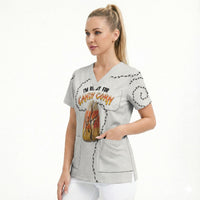 Halloween Ready For Candy Corn Scrub Top Creepy Ant Trail