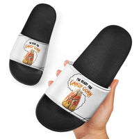 Halloween Ready For Candy Corn Slide Sandals Creepy Ant Trail