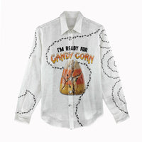 Halloween Ready For Candy Corn Women Casual Shirt Creepy Ant Trail