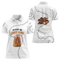 Halloween Ready For Candy Corn Women Polo Shirt Creepy Ant Trail