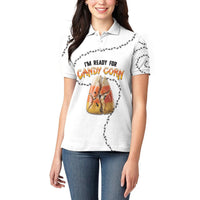Halloween Ready For Candy Corn Women Polo Shirt Creepy Ant Trail