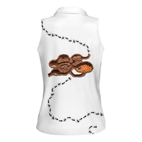 Halloween Ready For Candy Corn Women Sleeveless Polo Shirt Creepy Ant Trail