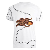 Halloween Ready For Candy Corn Women V-Neck T-Shirt Creepy Ant Trail