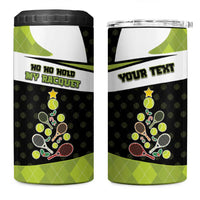 Personalized Tennis Christmas 4 in 1 Can Cooler Tumbler Ho Ho Hold My Racquet - Wonder Print Shop