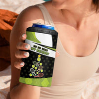 Personalized Tennis Christmas 4 in 1 Can Cooler Tumbler Ho Ho Hold My Racquet - Wonder Print Shop