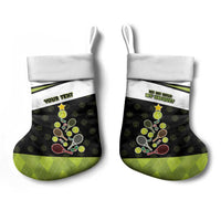 Personalized Tennis Christmas Christmas Stocking Ho Ho Hold My Racquet - Wonder Print Shop