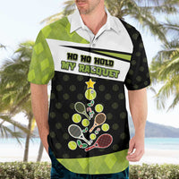 Personalized Tennis Christmas Hawaiian Shirt Ho Ho Hold My Racquet - Wonder Print Shop