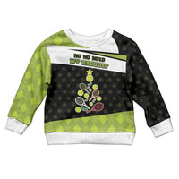 Personalized Tennis Christmas Kid Ugly Christmas Sweater Ho Ho Hold My Racquet - Wonder Print Shop