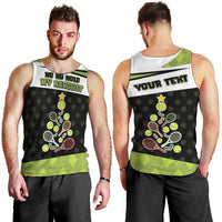 Personalized Tennis Christmas Men Tank Top Ho Ho Hold My Racquet - Wonder Print Shop