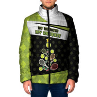 Personalized Tennis Christmas Padded Jacket Ho Ho Hold My Racquet - Wonder Print Shop