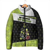 Personalized Tennis Christmas Padded Jacket Ho Ho Hold My Racquet - Wonder Print Shop