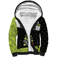 Personalized Tennis Christmas Sherpa Hoodie Ho Ho Hold My Racquet - Wonder Print Shop