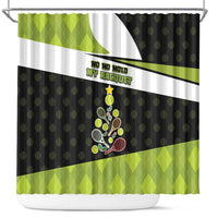 Tennis Christmas Shower Curtain Ho Ho Hold My Racquet - Wonder Print Shop