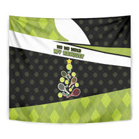 Tennis Christmas Tapestry Ho Ho Hold My Racquet - Wonder Print Shop