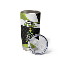 Personalized Tennis Christmas Tumbler Cup Ho Ho Hold My Racquet - Wonder Print Shop