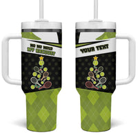 Personalized Tennis Christmas Tumbler With Handle Ho Ho Hold My Racquet - Wonder Print Shop