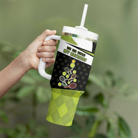 Personalized Tennis Christmas Tumbler With Handle Ho Ho Hold My Racquet - Wonder Print Shop