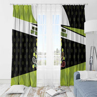 Tennis Christmas Window Curtain Ho Ho Hold My Racquet - Wonder Print Shop