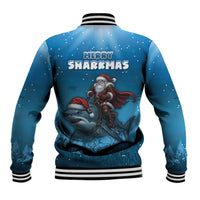 Merry Sharkmas Baseball Jacket I Am Dreaming Of A Great White Christmas - Wonder Print Shop