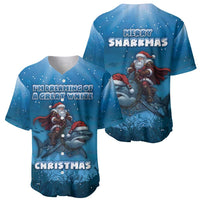 Merry Sharkmas Baseball Jersey I Am Dreaming Of A Great White Christmas - Wonder Print Shop