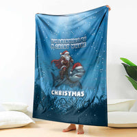 Merry Sharkmas Blanket I Am Dreaming Of A Great White Christmas - Wonder Print Shop