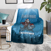 Merry Sharkmas Blanket I Am Dreaming Of A Great White Christmas - Wonder Print Shop