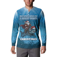 Merry Sharkmas Button Sweatshirt I Am Dreaming Of A Great White Christmas - Wonder Print Shop