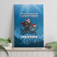Merry Sharkmas Canvas Wall Art I Am Dreaming Of A Great White Christmas - Wonder Print Shop
