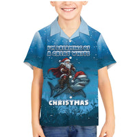Merry Sharkmas Family Matching Mermaid Dress and Hawaiian Shirt I Am Dreaming Of A Great White Christmas - Wonder Print Shop