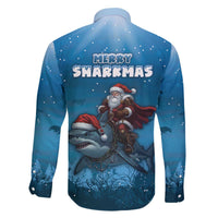 Merry Sharkmas Family Matching Off The Shoulder Long Sleeve Dress and Hawaiian Shirt I Am Dreaming Of A Great White Christmas - Wonder Print Shop