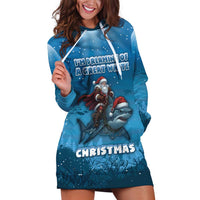 Merry Sharkmas Hoodie Dress I Am Dreaming Of A Great White Christmas - Wonder Print Shop