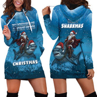 Merry Sharkmas Hoodie Dress I Am Dreaming Of A Great White Christmas - Wonder Print Shop