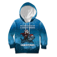 Merry Sharkmas Kid Hoodie I Am Dreaming Of A Great White Christmas - Wonder Print Shop