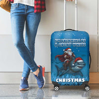 Merry Sharkmas Luggage Cover I Am Dreaming Of A Great White Christmas - Wonder Print Shop