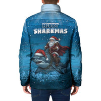 Merry Sharkmas Padded Jacket I Am Dreaming Of A Great White Christmas - Wonder Print Shop
