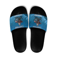 Merry Sharkmas Slide Sandals I Am Dreaming Of A Great White Christmas - Wonder Print Shop