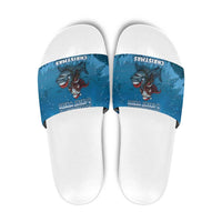 Merry Sharkmas Slide Sandals I Am Dreaming Of A Great White Christmas - Wonder Print Shop