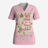 We Whisk You A Merry Christmas Scrub Top Cute Style - Wonder Print Shop