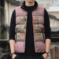 We Whisk You A Merry Christmas Sleeveless Puffer Jacket Cute Style - Wonder Print Shop