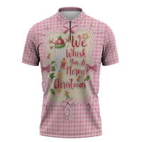 We Whisk You A Merry Christmas Zipper Polo Shirt Cute Style - Wonder Print Shop
