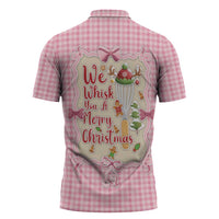 We Whisk You A Merry Christmas Zipper Polo Shirt Cute Style - Wonder Print Shop