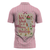 We Whisk You A Merry Christmas Zipper Polo Shirt Cute Style - Wonder Print Shop