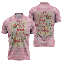 We Whisk You A Merry Christmas Zipper Polo Shirt Cute Style - Wonder Print Shop