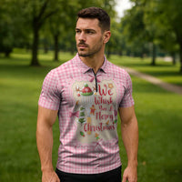 We Whisk You A Merry Christmas Zipper Polo Shirt Cute Style - Wonder Print Shop