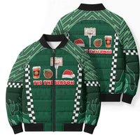 Basketball Christmas Bomber Puffer Jacket Tis The Season - Wonder Print Shop
