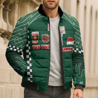 Basketball Christmas Bomber Puffer Jacket Tis The Season - Wonder Print Shop