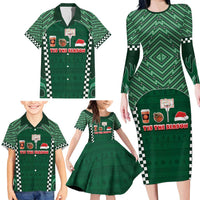 Basketball Christmas Family Matching Long Sleeve Bodycon Dress and Hawaiian Shirt Tis The Season - Wonder Print Shop