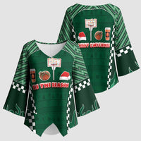 Basketball Christmas Kimono Sleeve Blouse Tis The Season - Wonder Print Shop