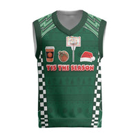 Basketball Christmas Christmas Knitted V-Neck Vest Tis The Season - Wonder Print Shop